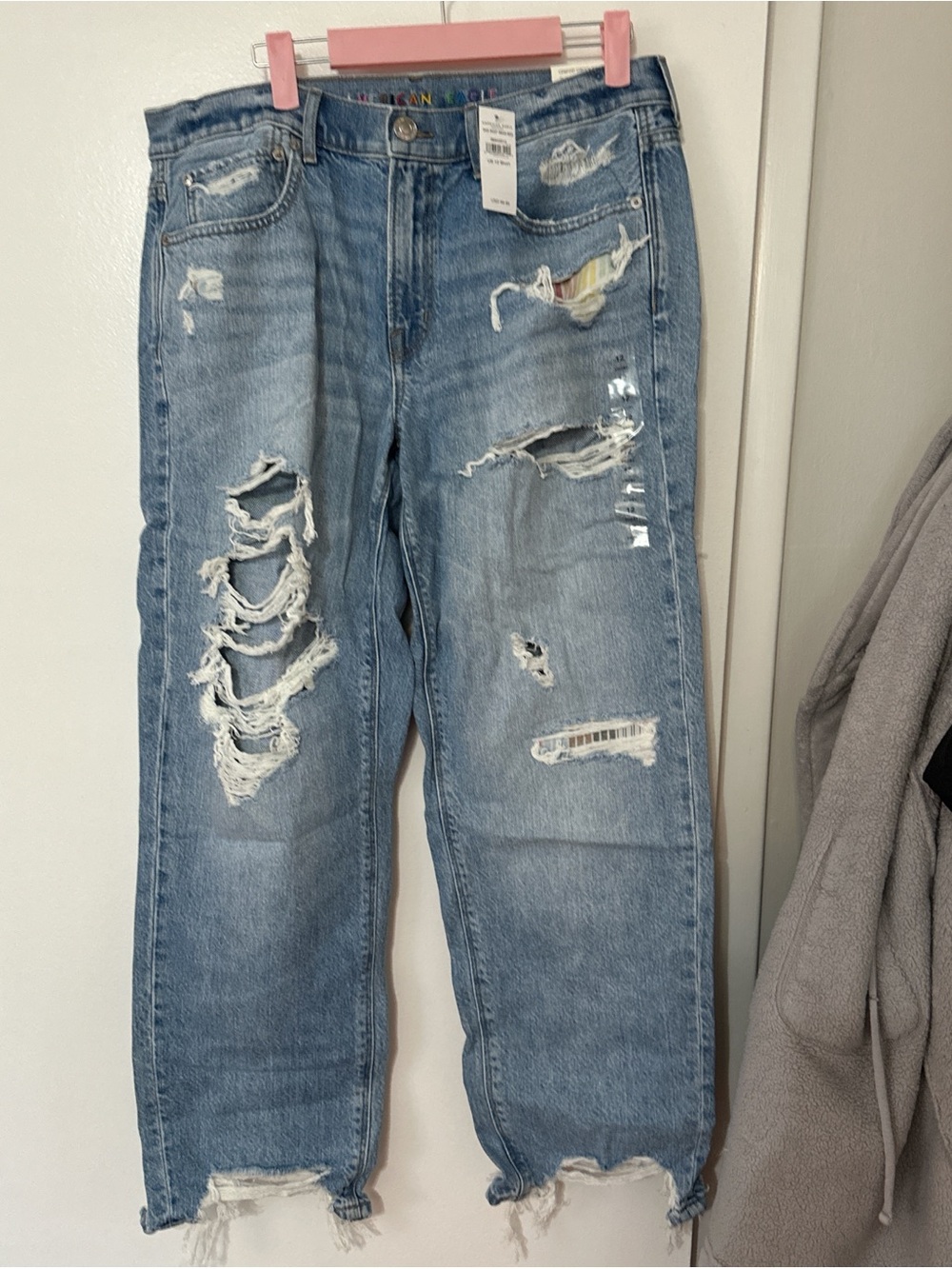 American Eagle Outfitters Pride Light Blue High-Rise Jeans